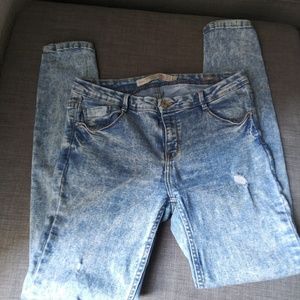 ZARA premium acid wash jeans